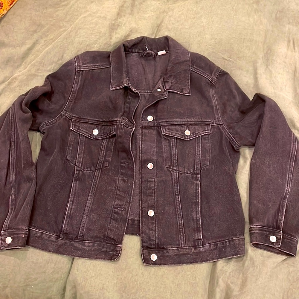 Divided black soft denim jacket